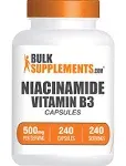 BULKSUPPLEMENTS.COM Niacinamide Powder - Niacinamide Supplement, Vitamin B3 Supplement, Niacinamide 500mg - B3 Vitamins for Skin Health, Pure & Gluten Free - 500mg per Serving, 250g (8.8 oz)