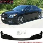 Fit 07-09 Toyota Camry OE Factory SE Style Front Bumper Lip Spoiler Unpainted PU