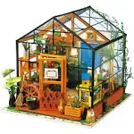 Robotime Cathy&#039;s Flower House with LED light Dollhouse Kit - DG104