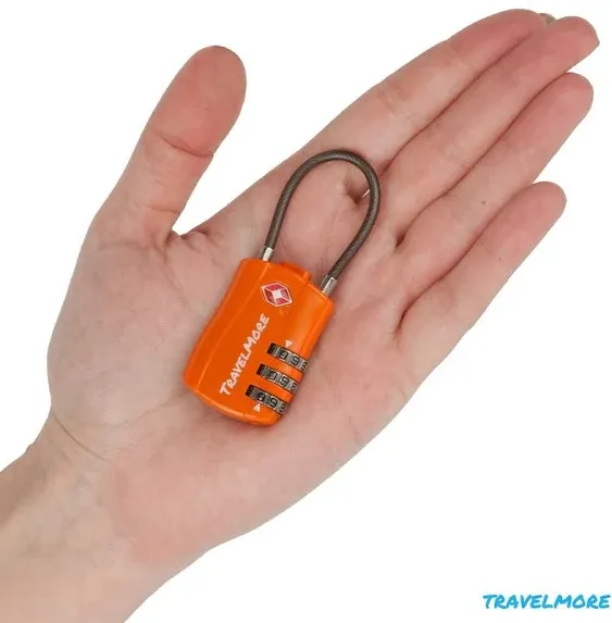 Travelmore 10 Pack TSA Approved Travel Combination Cable Luggage Locks for Suitcases - Orange