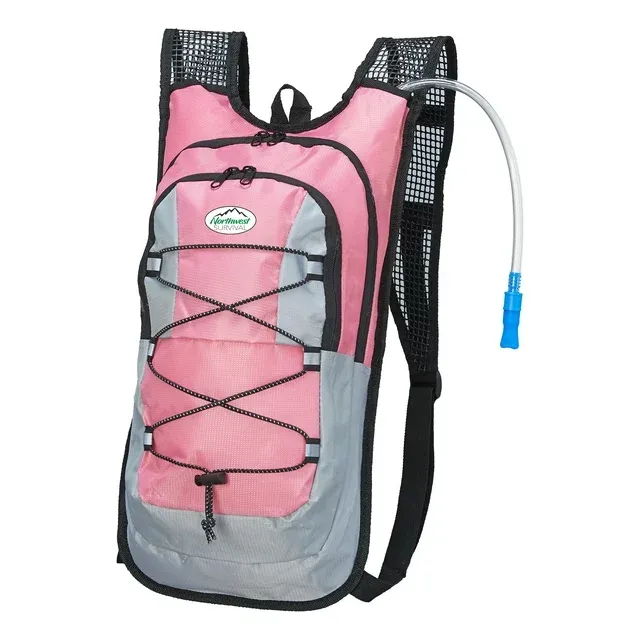 Hydration Pack - 2 Liter Water Bladder with Extra Large Storage Compartment