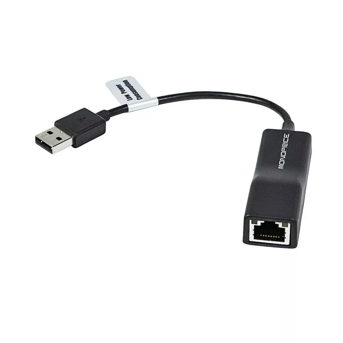 Monoprice USB 2.0 Ultrabook Ethernet Adapter Low Power  Plug &amp; Play, Windows Mac