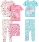 Simple Joys by Carter's Girls' 6-Piece Snug Fit Cotton Pajama Set