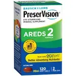 Bausch & Lomb PreserVision Areds 2 Eye Vitamin and Mineral Soft Gels - 120 count