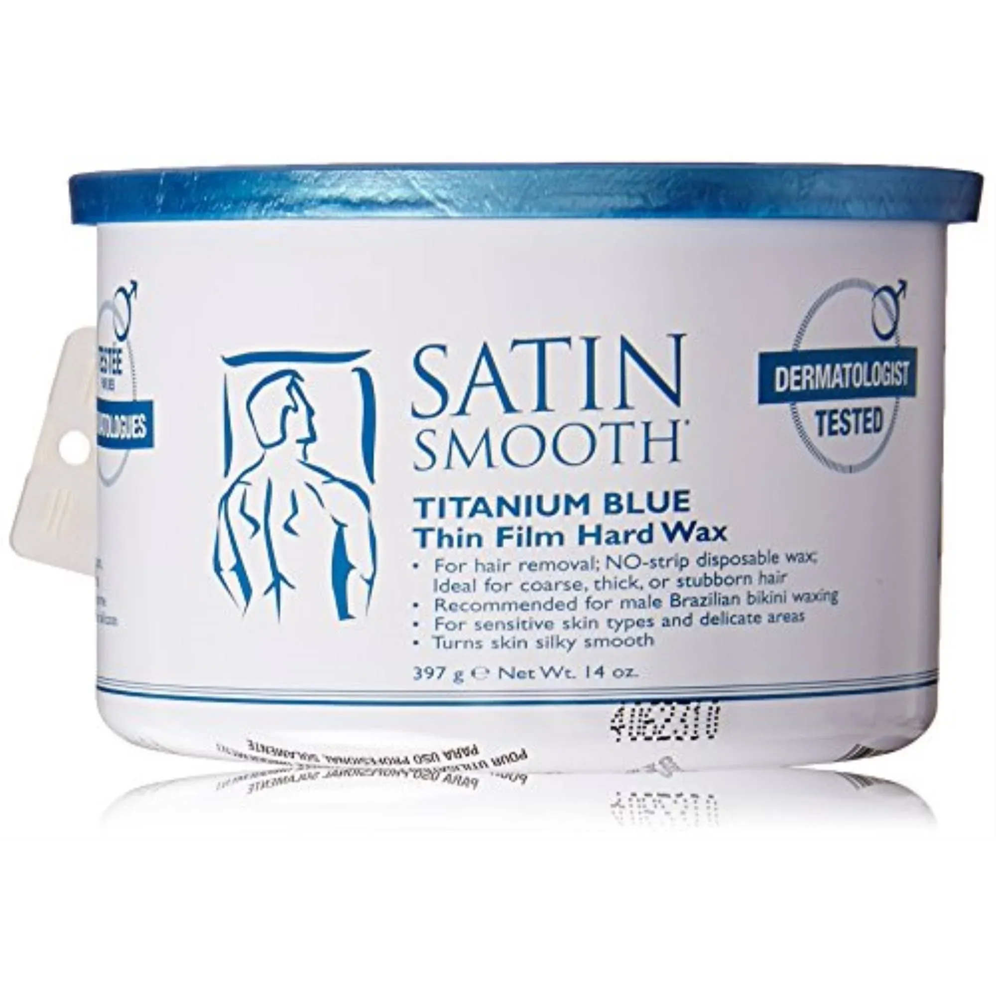 Satin Smooth Titanium Blue Thin Film Hard Wax 14oz