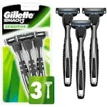 Gillette Mach3 Sensitive Disposable Razors - 3 count