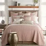 Levtex Home - Mills Waffle - Full/Queen Quilt Set - Taupe Cotton Waffle - Quilt Size (88 x 92in.), Sham Size (26 x 20in.)