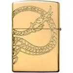 Zippo Windproof Pocket Lighter - Armor Asian Dragon High Polish Gold Plate | 29265