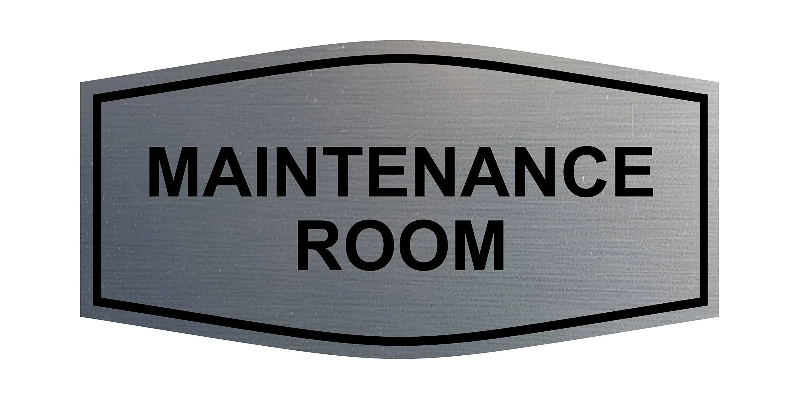 Fancy Maintenance Room Sign (Brushed Silver) - Large