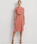 Lauren Ralph Lauren Women's Belted Georgette Dress