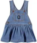 OshKosh B'gosh Baby Girls Knit-Like Denim Jumper Dress