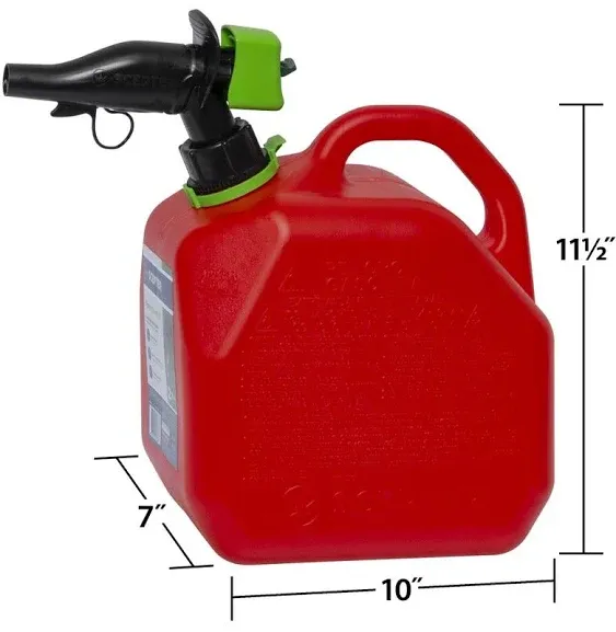 Scepter FR1G252 Smart Control Gas Can, 2 Gallon with Funnel