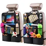 Waterproof Car Kick Mats Back Seat Organizer 2 Pack - Ultimate Travel Companion