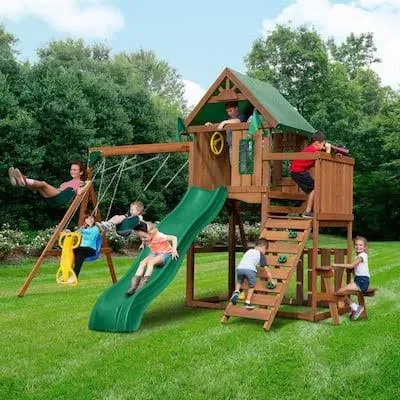 Swing-n-slide Knightsbridge Complete Wooden Outdoor Playset