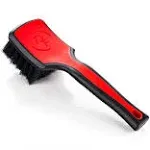 Detail Factory - ProGrip Interior Scrub Brush - Soft Bristles - Rubber Grip for Maximum Stability and Comfort - Curved Head Profile for Better Clearance - Octane Underglow