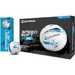 TaylorMade SpeedSoft Ink Golf Balls - Blue - 2024