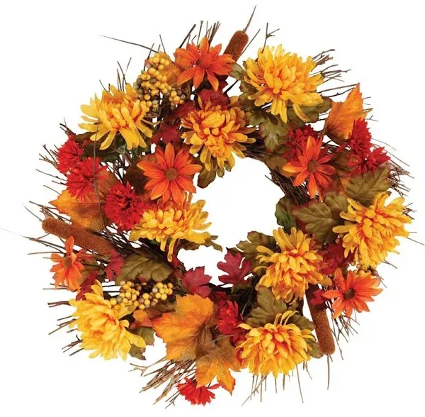 OakRidge Fall Mum Wreath