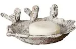 CTW 420068 Three Singing Birds Soap Dish Cast Iron, Farmhouse, Rustic, White/Rust