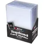 BCW 3x4 Topload Card Holder - Standard - 25ct | Rigid PVC Trading Card Protection for Baseball Cards, Football Cards, and Trading Cards Like Pokémon and MTG | Holds Cards Up to 20pts