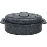 13-inch oval roaster with Lid. Enameled steel design to accommodate up to 7 l...