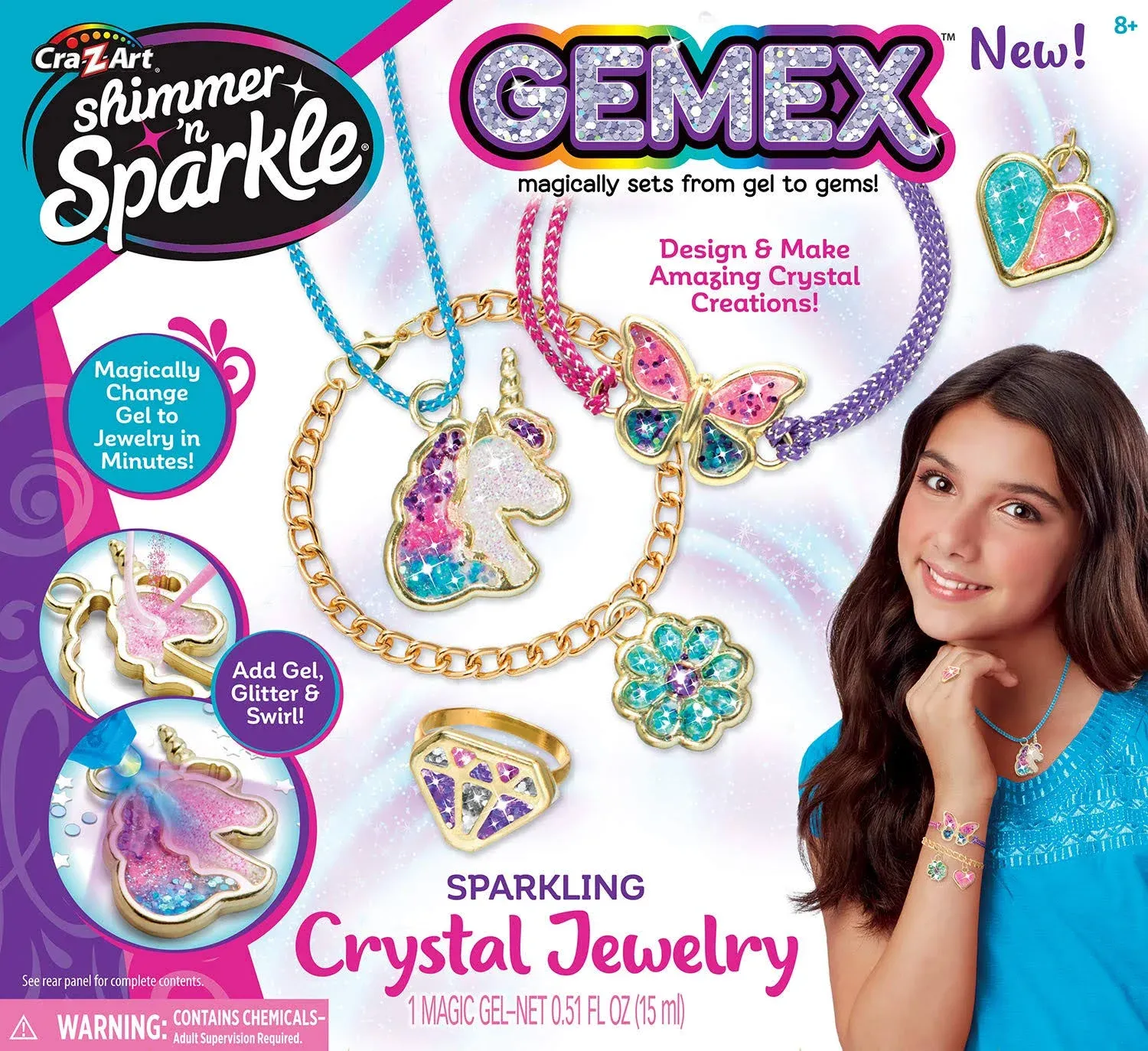 Cra-Z-Art Shimmer U2018N Sparkle Gemex Sparkling Crystal Jewelry Making Kit