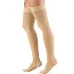 Truform 8868, Stockings, Thigh High, Closed Toe, Dot Top: 20-30 mmHg, Black, Large