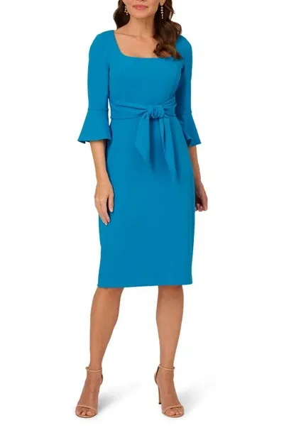 Adrianna Papell Women's Bell Sleeve Tie Front Dress