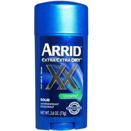 Arrid XX Anti-Perspirant Deodorant Solid Unscented 2.6 oz (Pack of 8).