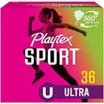 Playtex Sport Tampons, Plastic Applicator, Ultra - 36 tampons