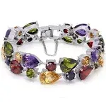 Classic Ladies Bracelet Garnet White Topaz Amethyst Citrine Peridot Pink Topza 7