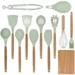 Lanzo Design Kitchen Utensil Set 13 pcs Non-Stick Silicone Cooking Utensils S...