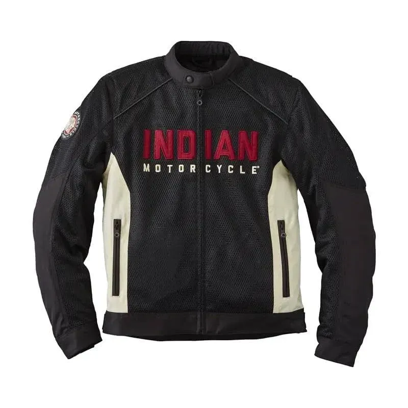 "Indian Motorcycle Men's Mesh Lightweight 2 Riding Jacket, Black | 2860502"