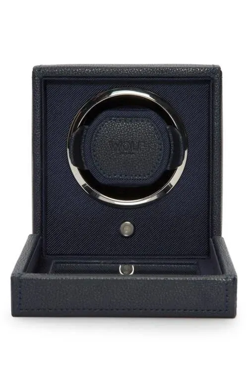 Wolf Cub Navy Watch Winder with Cover