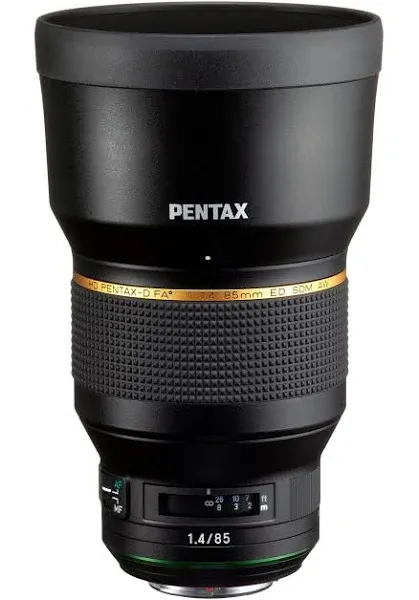 Pentax HD PENTAX-D FA★85mmF1.4ED SDM Prime Telephoto lens New-generation, Star-series lens Latest PENTAX Lens coating technologies Extra-sharp, high-contrast images Free of flare and ghost images