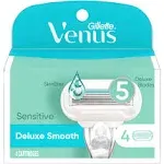 Venus Venus Cartridges, Sensitive, Deluxe Smooth, 5 Blades - 4 cartridges