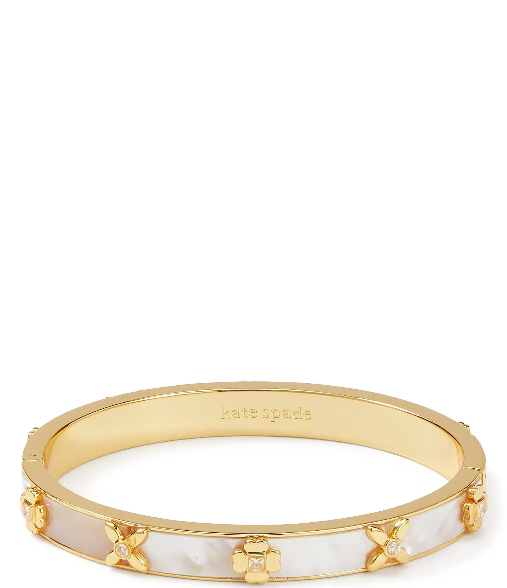 Kate Spade New York Heritage Bloom Bangle Bracelet - Cream/Gold