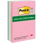 Post-it Greener Notes, 4 in x 6 in, Helsinki Color Collection, Lined 6