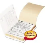 Smead 35600 8 1/2&quot; x 11&quot; 1/5 End Tab Stackable Folder Divider with Fastener - Letter - 50/Pack