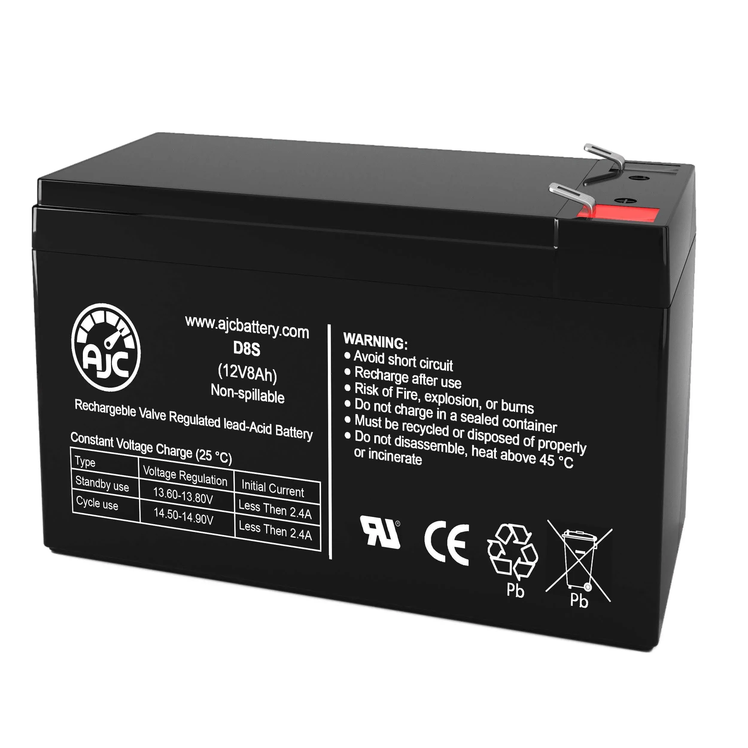 Duracell DURA12-8F2 12V 8Ah Sealed Lead Acid Battery