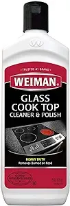 Weiman Glass Cooktop Heavy Duty Cleaner & Polish - Shines and Protects Glass/Ceramic Smooth Top Ranges with its Gentle Formula - 15 Oz.