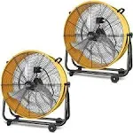 Simple Deluxe 24 Inch Heavy Duty Metal Industrial Drum Fan, 3 Speed Warehouse Workshop Factory and Basement