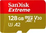 SanDisk 256GB Extreme UHS-I microSDXC Memory Card with SD Adapter