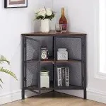 VECELO 3-Tier Corner Cabinet/Table with Protection Door