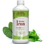 Buried Treasure Herbal Iron - 48 Servings, Liquid Iron and Herbal Supplement, Vitamin C & B Complex Vitamins, Iron-rich Greens, Vegan Iron for Men and Women