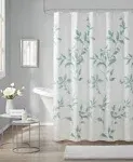 Madison Park Cecily Burnout Printed Shower Curtain - Seafoam