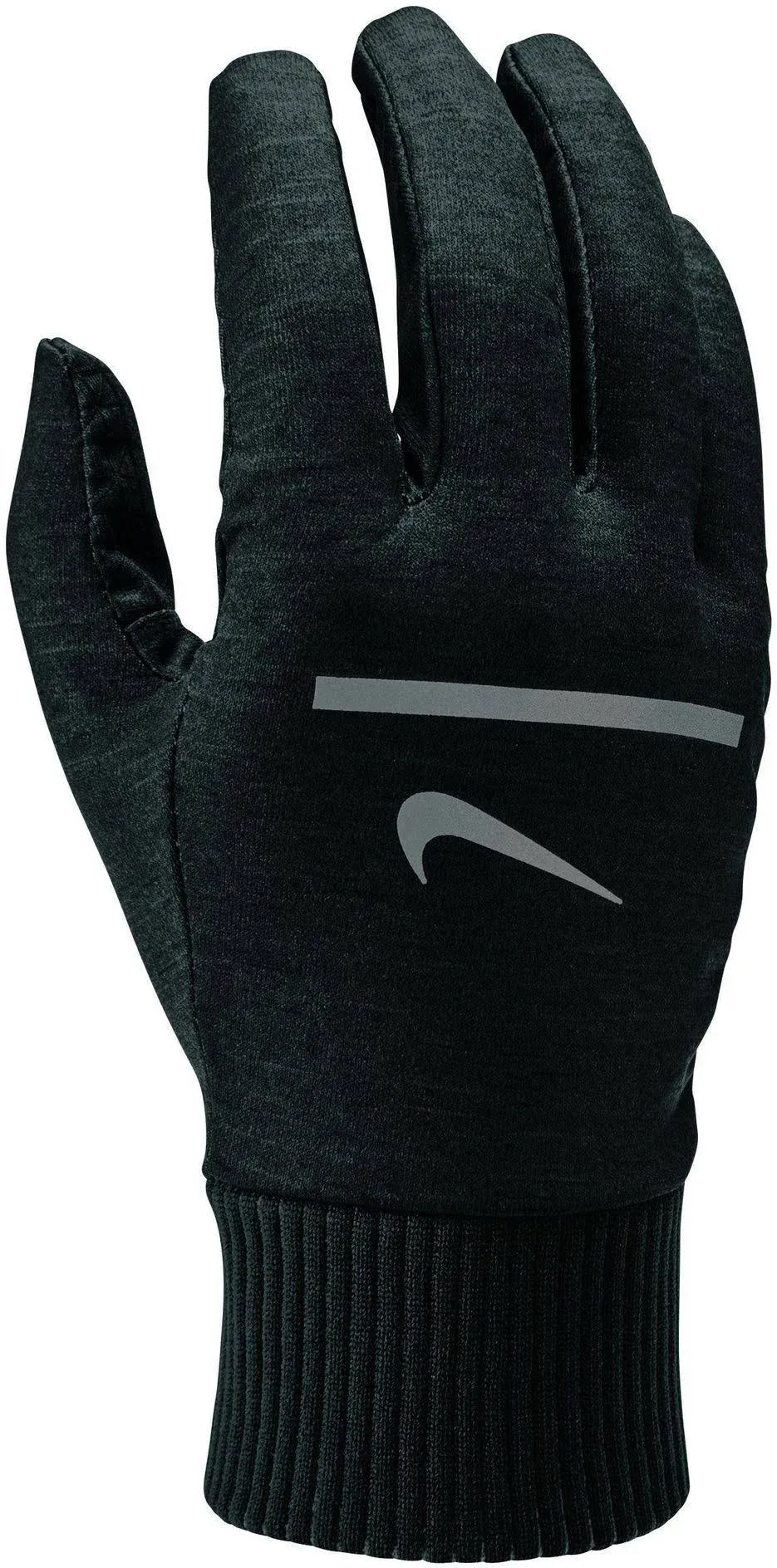 Nike Men's Sphere Running Gloves (Black/Silver, Small)