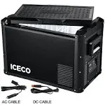 ICECO VL45ProS 12V Refrigerator, 45L Portable Freezer with SECOP Compressor, Iron Cabinet Shell Car Refrigerator with Multi-directional Lid, 0-50℉, AC&DC, For Outdoor&Indoor|With Extension DC Cable