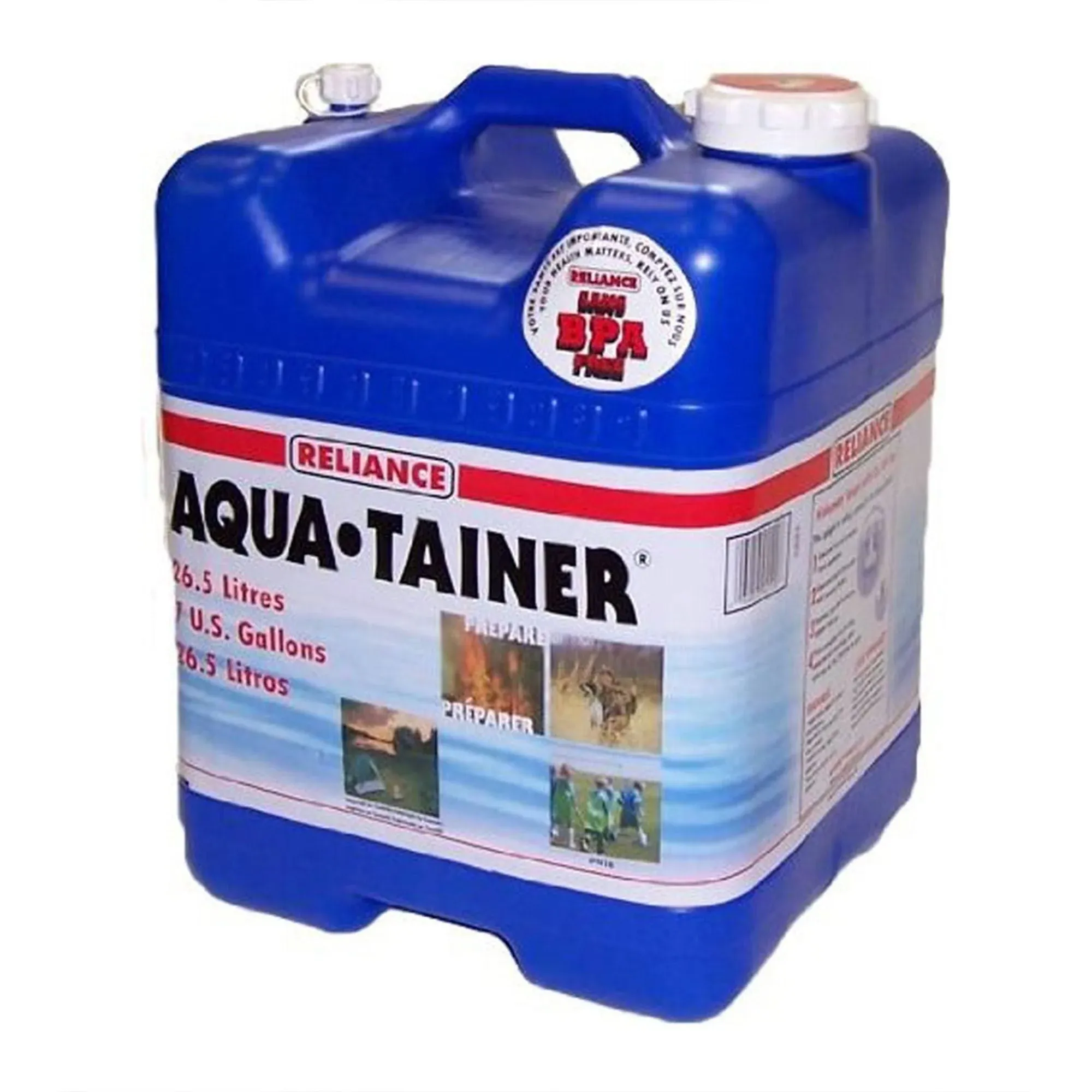 Reliance Products Aqua-Tainer 7 Gallon Rigid Water Container (Pack of 3)