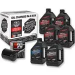 Maxima V-Twin Oil Change Kit Synthetic Filter