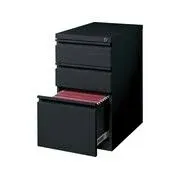 Staples 3-Drawer Vertical File Cabinet, Locking, Letter, Black, 19.88"D (24874D)